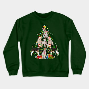 Christmas Tree Funny Dog Crewneck Sweatshirt